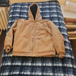 Wolverine Beige Hooded Bomber Jacket